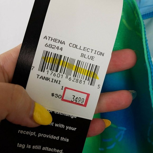 Vintage ATHENA Tankini High Waisted 2 Piece Bikini - Picture 9 of 12